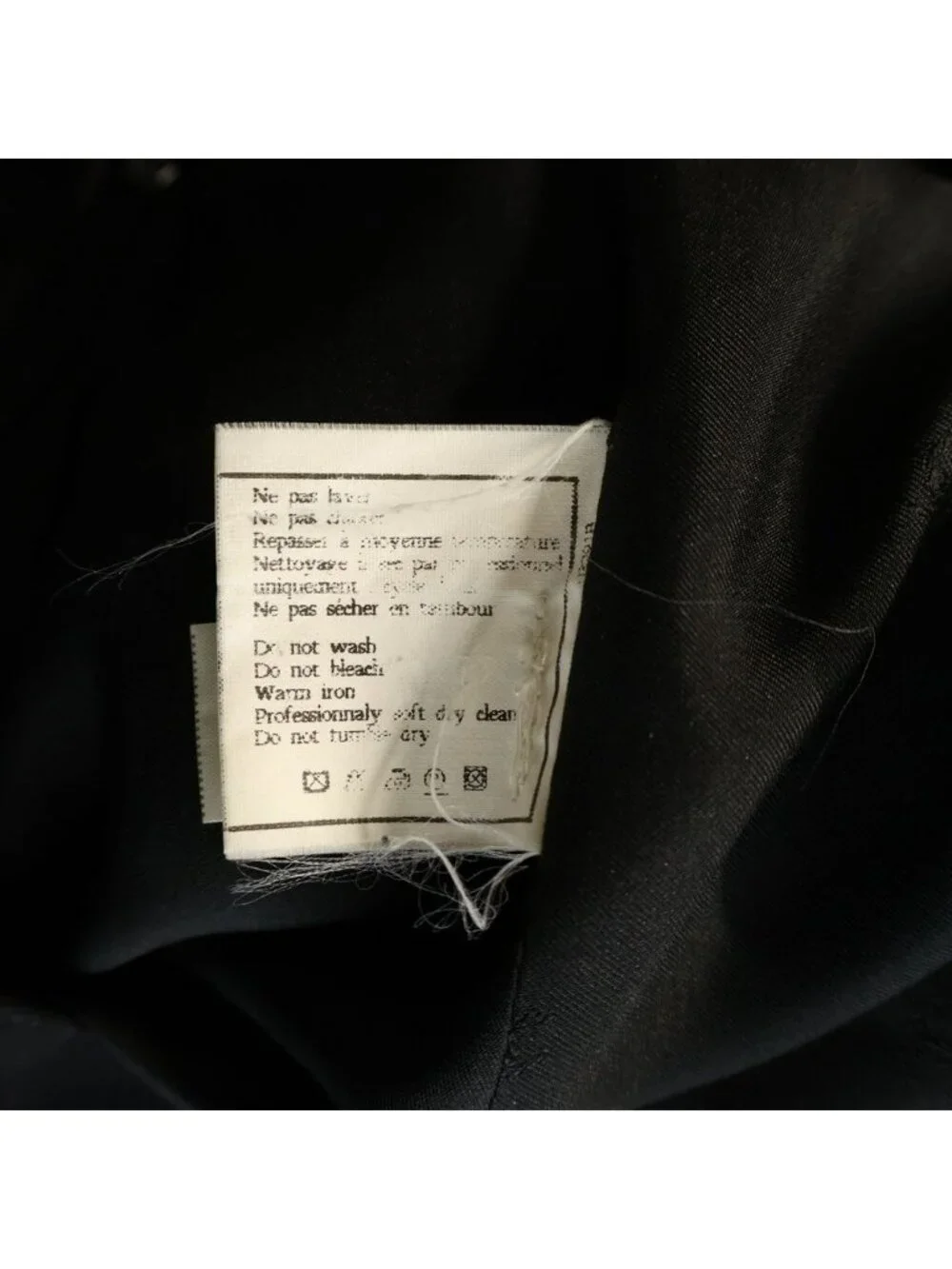 Chanel Wool CC Logo Button Fitted Mermaid Skirt Black